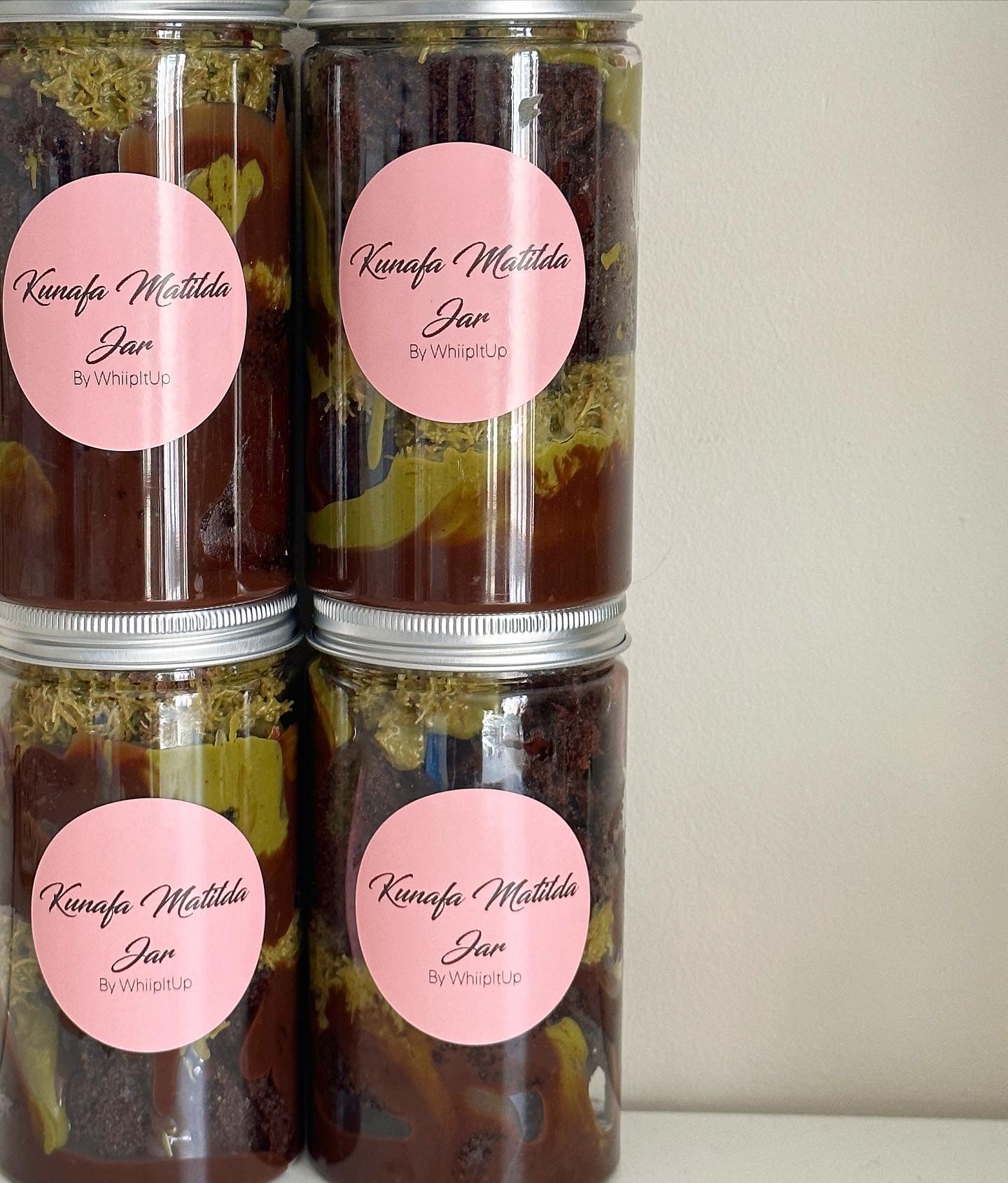 Dubai Pistachio Matilda Cake Jar